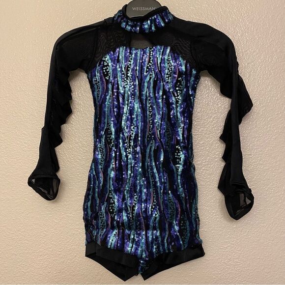 WEISSMAN Dance Costume blue Sequin Long Sleeve 1999
11538 child small SC 6 - Picture 2 of 10